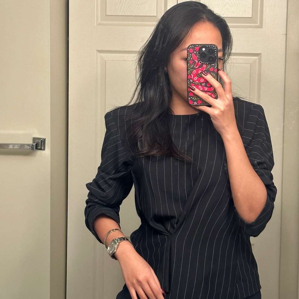 COS Structured Pinstripe Top